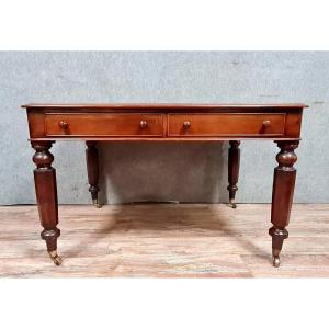 Double Sided Desk Napoleon III Period In Mahogany