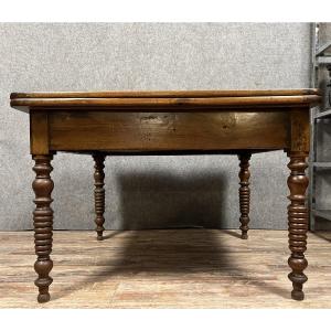 Very Large Restoration Period Portfolio Table In Solid Walnut 
