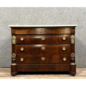 Empire Period Commode In Mahogany 