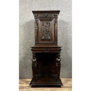 Renaissance Style Dressoir Cabinet In Oak