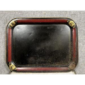 Large Painted Sheet Tray Napoleon III Period 