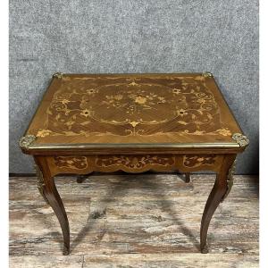 Louis XV Style Game Table In Marquetry