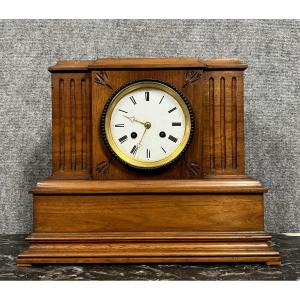 Walnut Clock Napoleon III Period 