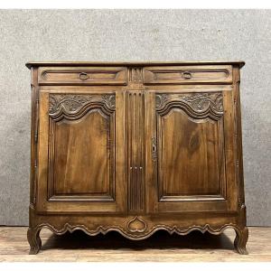 Large Louis XV Period Sideboard In Solid Walnut 