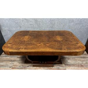 After Jean Fauré: Atypical Amboyna Burl Table 