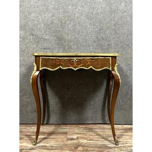 Louis XV Style Curved Desk In Marquetry 