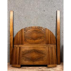 Atypical Center Bed In Mahogany Art Deco Period 