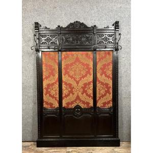 Monumental Coat Rack In Solid Wood Carved Italian Renaissance Style 