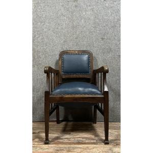 Solid Wood Barber Chair Napoleon III Period Circa 1880