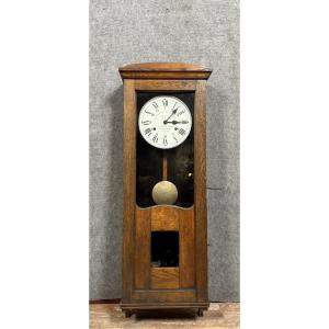 Art Deco Wall Clock Circa 1920 / Punch Card Recorder   