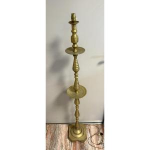 Syria Late 19th Century: Very Large Candlestick / H142 Cm  