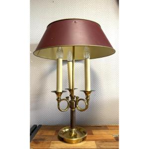 Large Empire Style Bouillote Lamp In Gilt Bronze And Brass 