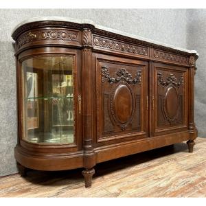 Buffet En Enfilade Style Louis XVI En Noyer Massif 
