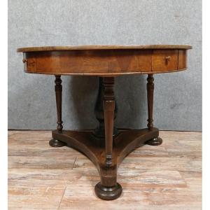 Empire Period Mahogany Gueridon Table Or Games Table 