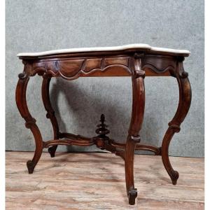 Console Galbée époque Napoléon III En Acajou