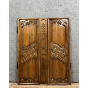 Paire De Portes époque Louis XV En Noyer 