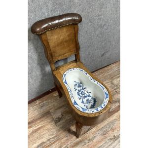 Louis XV Period Toilet Seat Or Bidet In Walnut 