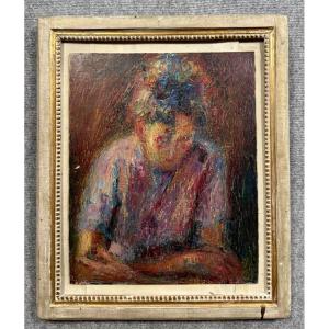 Oil Painting On Panel, Art Deco Period 