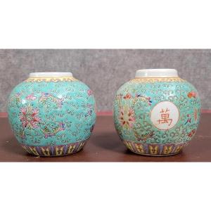 Asia 20th Century: Two Porcelain Ball Vases