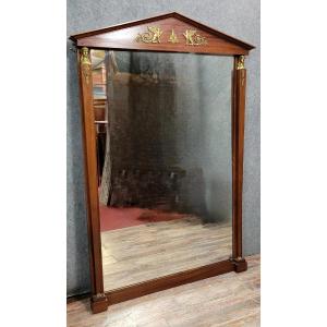Very Large Empire Style Mirror From Egypt In Mahogany 