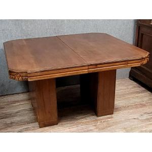 Table a allonges époque Art Déco en acajou