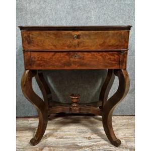 Empire-charles X Period Mahogany Workbench Circa 1820
