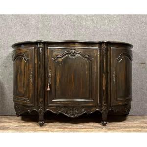 Buffet en Enfilade en bois laqué et bois teinté style Louis XV 