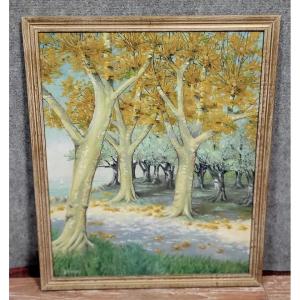 Brémond : Tableau huile sur panneau de la première partie du XXème siècle