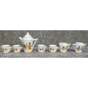 1950s Dinette - Porcelain, Germaine Bouret Style, Children's Decor (b) 