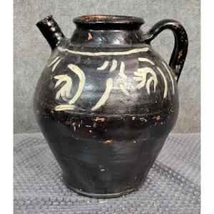 Terracotta Jug Or Jar From The 18th Century, Val De Saone Region 