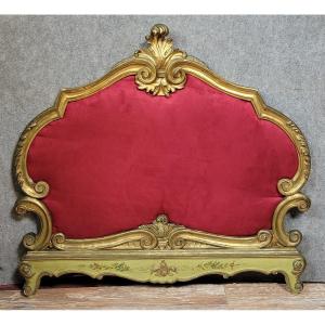 Elément de boiserie Venitien ( dessus de porte ) style Louis XV baroque en bois doré et peint