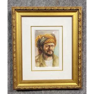 Ayub 1960: Watercolor "the Man With The Turban"    