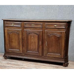 Alsatian Louis XIV Period Sideboard In Solid Oak 