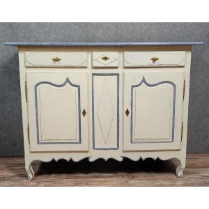 Very Large Louis XV Period Sideboard In Lacquered Wood 