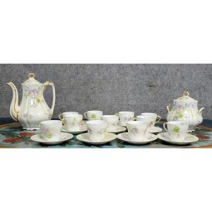 Charles Ahrenfeldt Limoges : service a café en porcelaine 