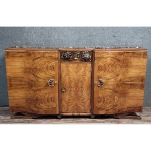 Art Deco Period Sideboard In Burr Walnut 