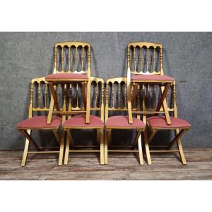 Ensemble de six chaises en bois doré, XXᵉ siècle
