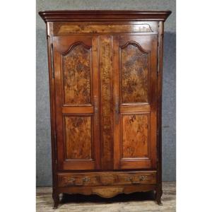  armoire ancienne en noyer – époque Louis XV – 2 portes – XVIIIe siècle