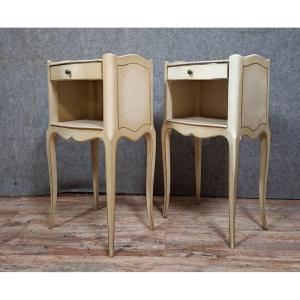 Paire de chevets de style Louis XV laqués – XXe siècle