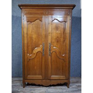 Solid Cherrywood Wardrobe Late 18th - Early 19th Century