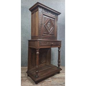 Carved Walnut Renaissance Buffet /cabinet, French Work, Late 19th Century