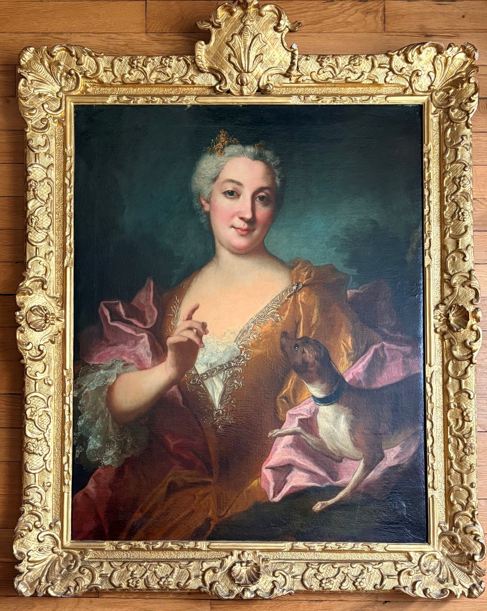Northern Italian School, 18th Century - Portrait Of A Woman With Her Dog