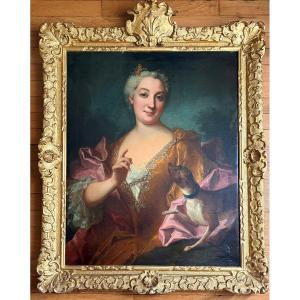 Northern Italian School, 18th Century - Portrait Of A Woman With Her Dog