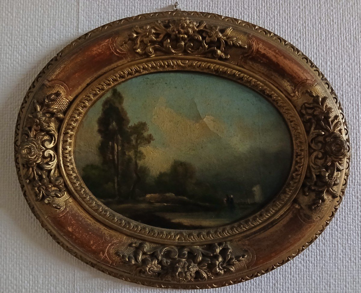19th Century French School - Animated Landscape 