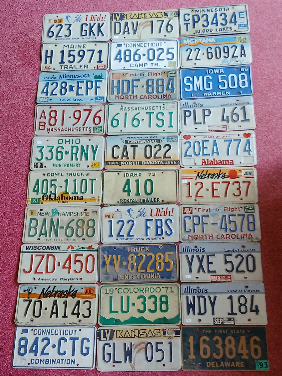 30 plaques US- circa 1980-90