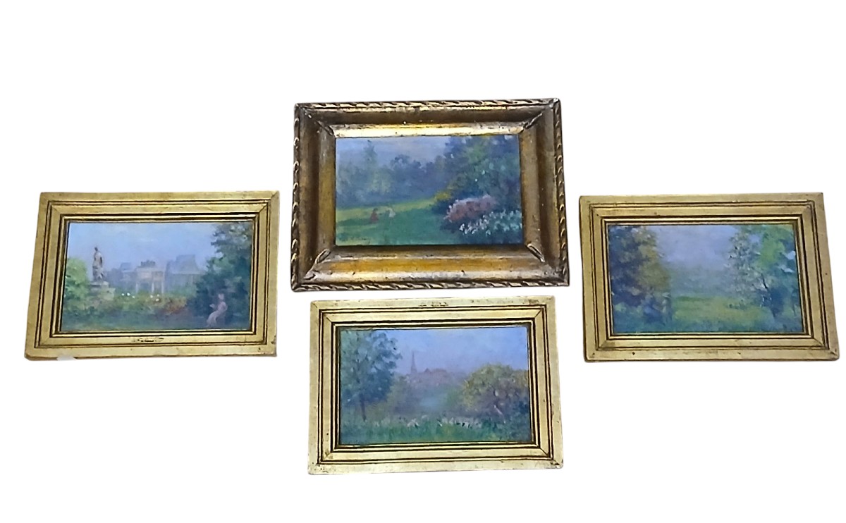 19th Century School - 4 Oils By Frédéric Humber 