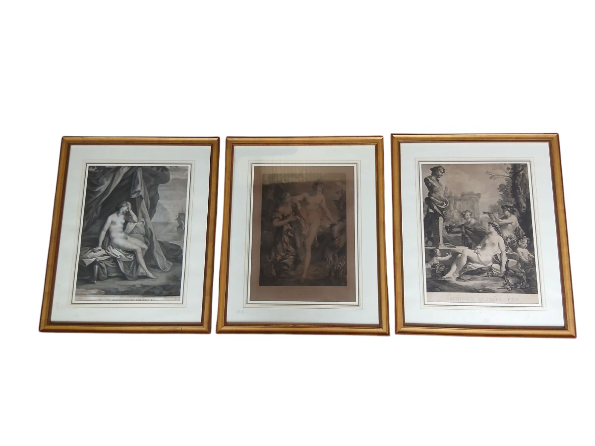 3 Gravures Dans Le Goût Du XVIIIème -photo-2