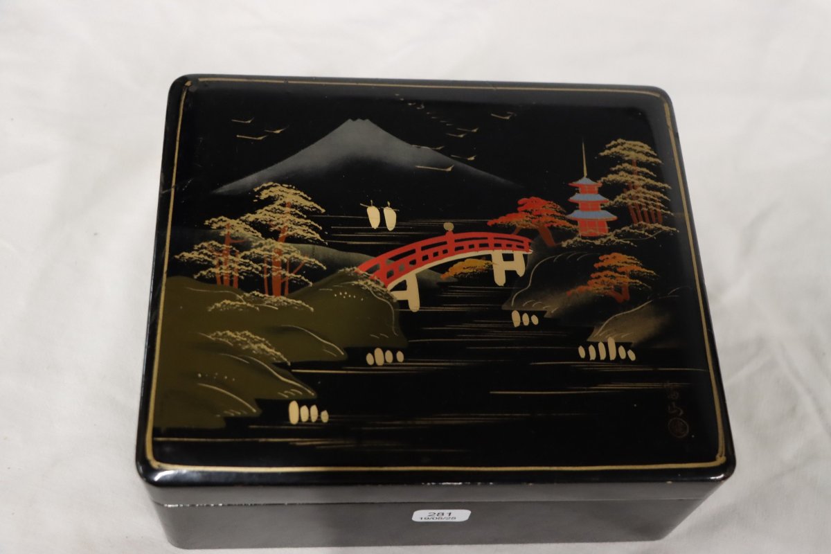 Coffret laqué style Asiatique -photo-4