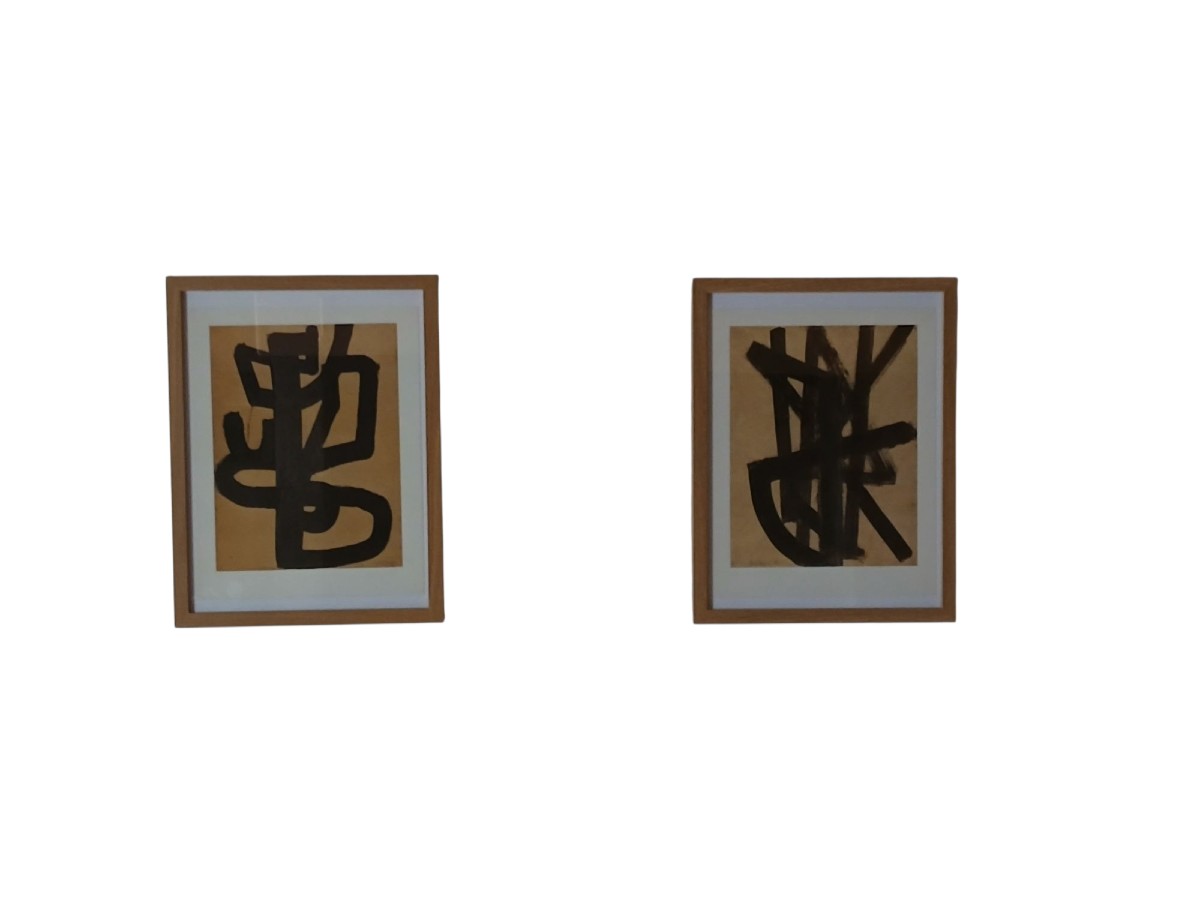 Pierre SOULAGES-d'Après PAIRE GRAVURES 
