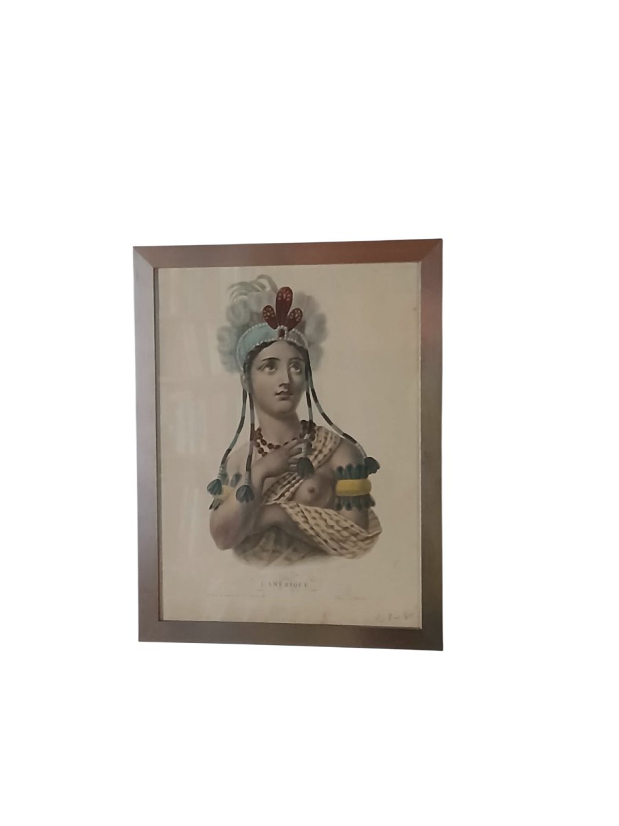 Paire de portraits-lithographies -photo-3